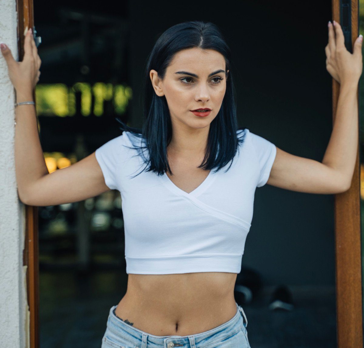 Evoni Crop-Top Damen Crop Top Kurzarmshirt günstig online kaufen