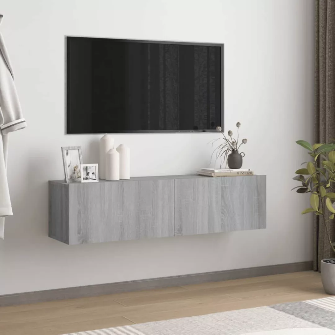 vidaXL TV-Schrank TV-Wandschrank Grau Sonoma 120x30x30 cm Holzwerkstoff TV- günstig online kaufen