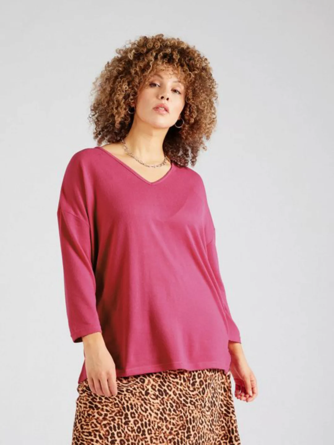 ONLY CARMAKOMA 3/4-Arm-Shirt CARALBA MIRSE (1-tlg) Plain/ohne Details günstig online kaufen