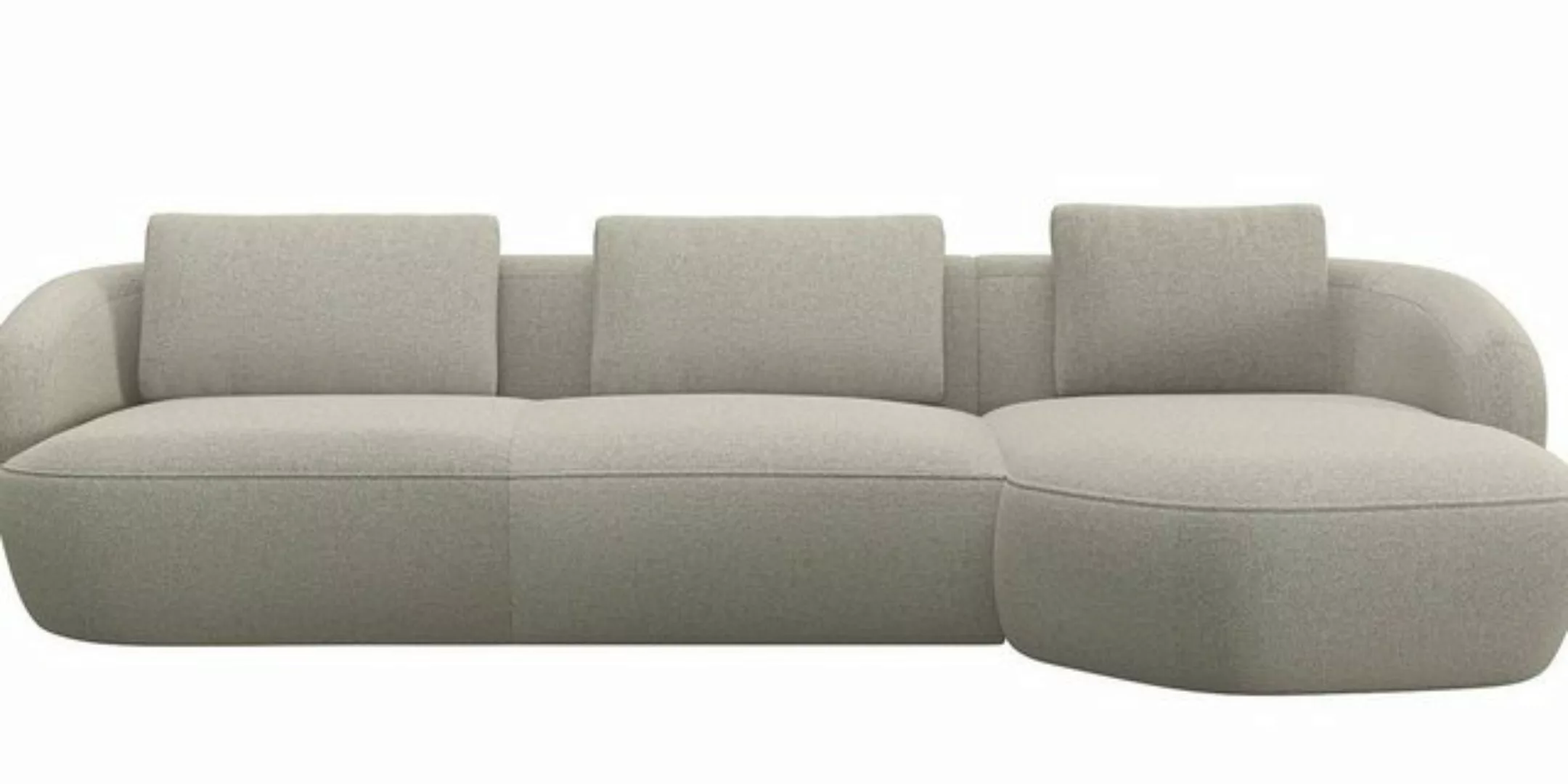 FLEXLUX Wohnlandschaft Torino, rund, L-Form, Sofa-Ecke mit Recamiere, Longc günstig online kaufen