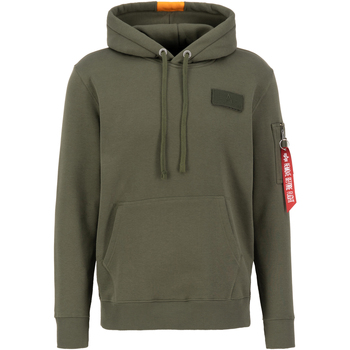 Alpha Industries  Sweatshirt Red Stripe Hoodie - dark green günstig online kaufen