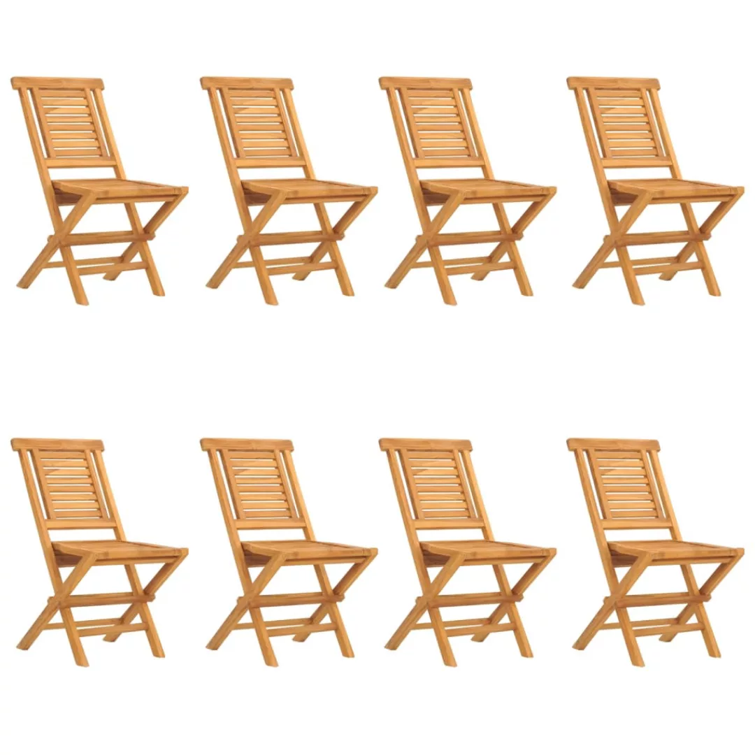 Vidaxl Gartenstühle 8 Stk. Klappbar 47x63x90 Cm Massivholz Teak günstig online kaufen