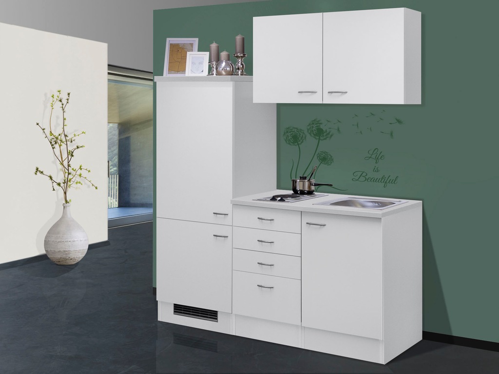 Flex-Well Küchenzeile "Wito", Gesamtbreite 160 cm, mit Einbau-Kühlschrank, günstig online kaufen