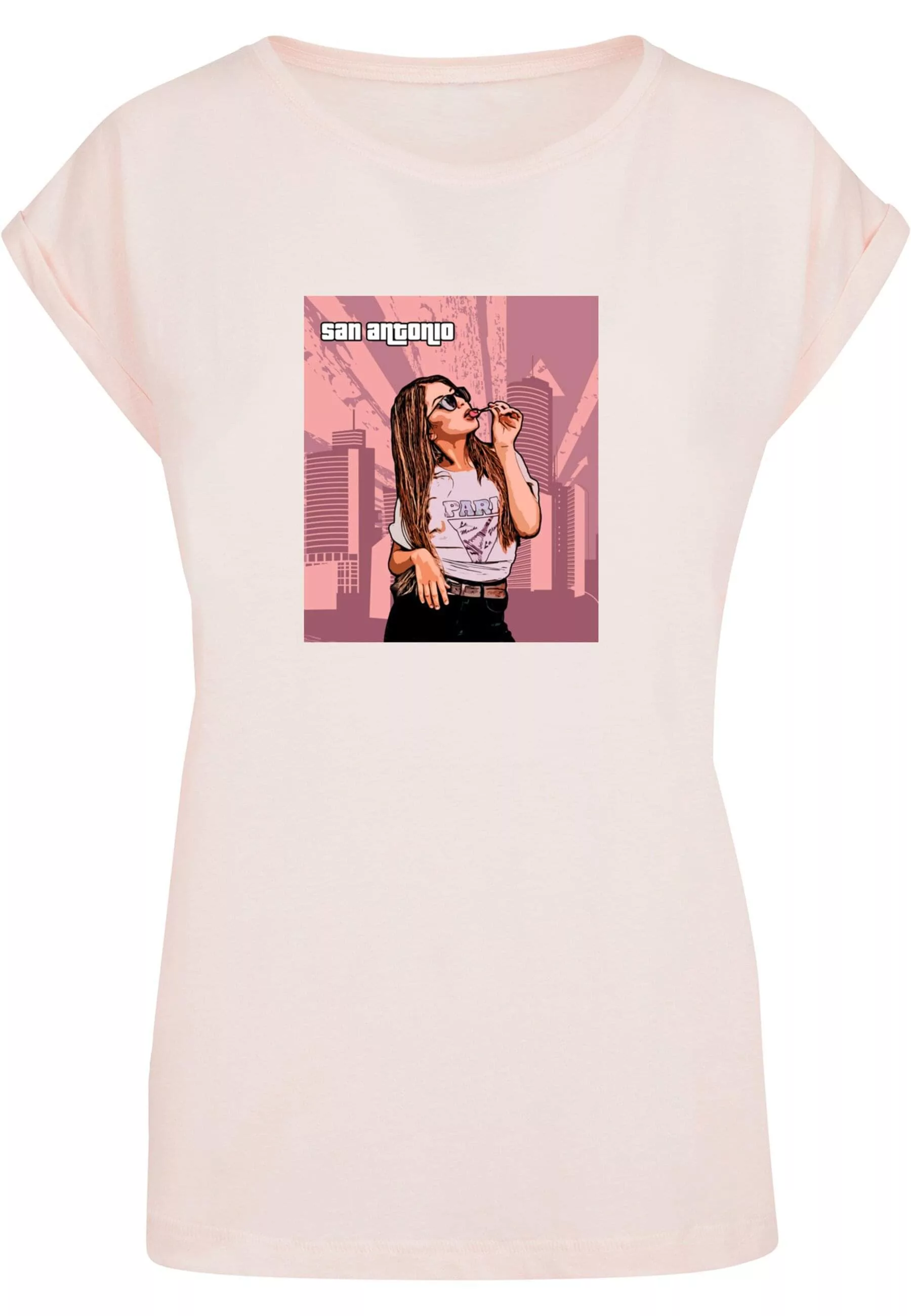 Merchcode T-Shirt "Merchcode Damen Ladies Grand - San Antonio Extended Shou günstig online kaufen