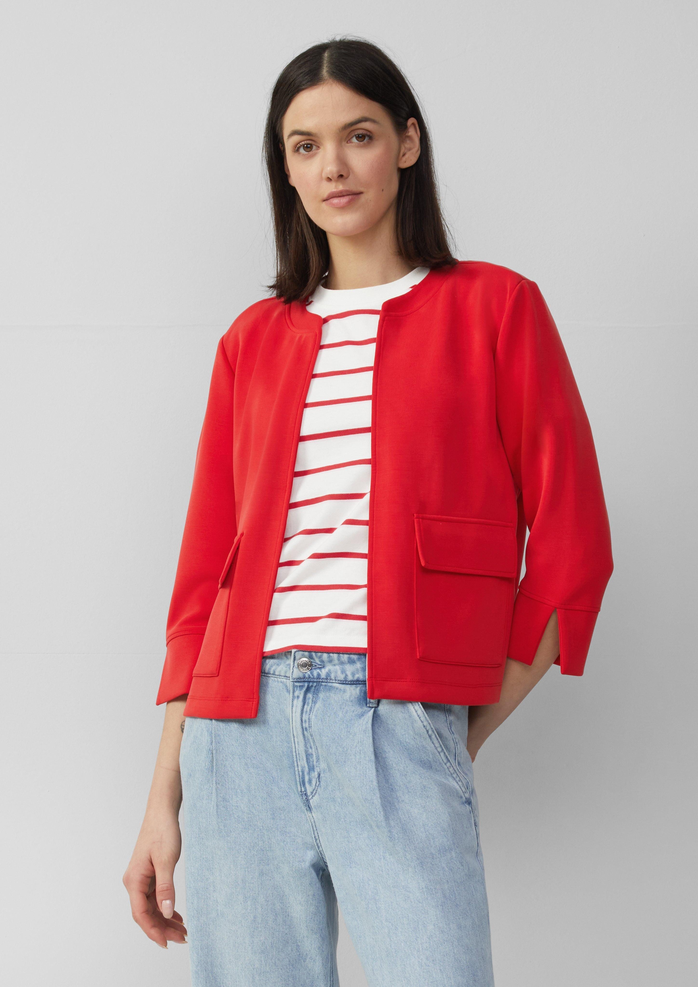 s.Oliver Sweatjacke Scuba-Jacke im Relaxed Fit günstig online kaufen