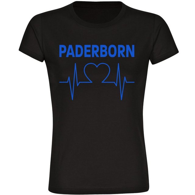 multifanshop T-Shirt Damen Paderborn - Herzschlag - Frauen günstig online kaufen