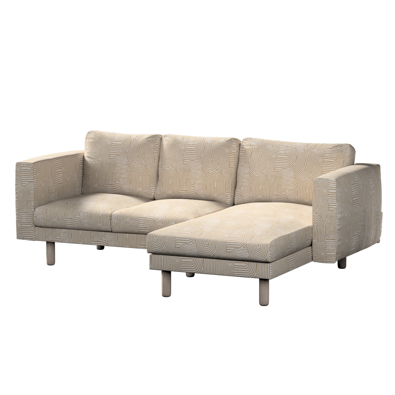 Bezug für Norsborg 3-Sitzer Sofa mit Recamiere, beige-ecru, Norsborg Bezug günstig online kaufen