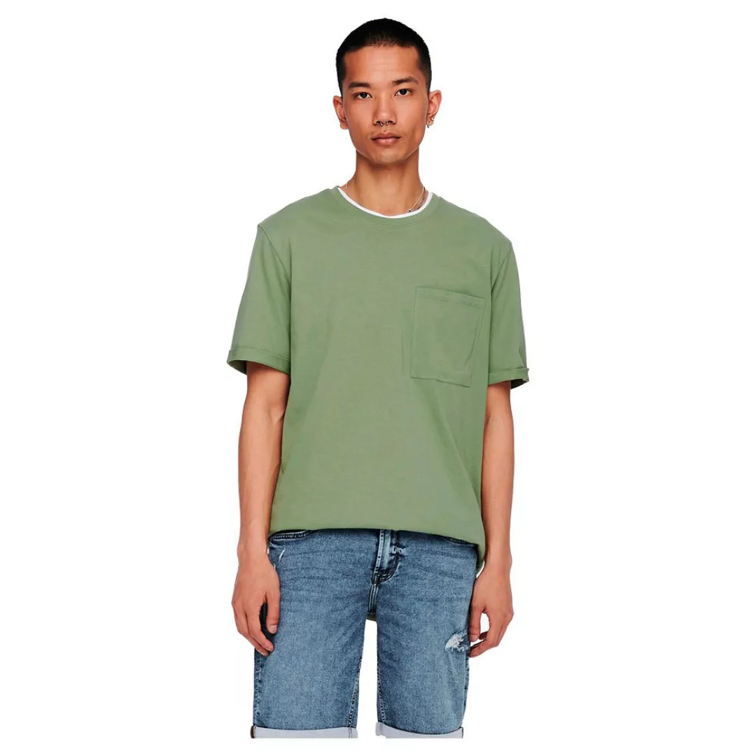 Only & Sons Gavin Life Kurzärmeliges T-shirt 2XL Oil Green günstig online kaufen