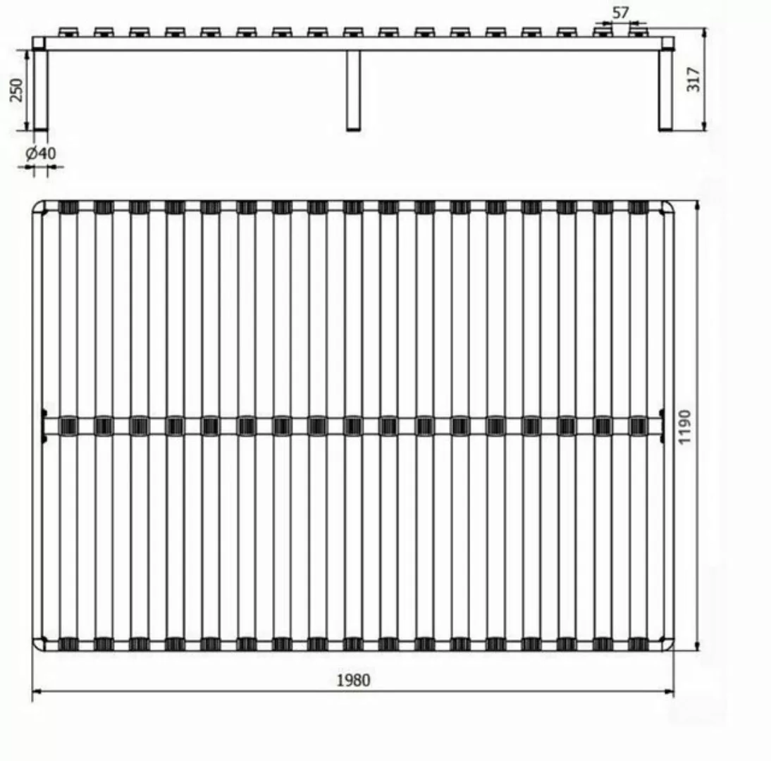 ABIKS MÖBEL Bettgestell WERA Metallbett mit Rahmen, modernes Design günstig online kaufen