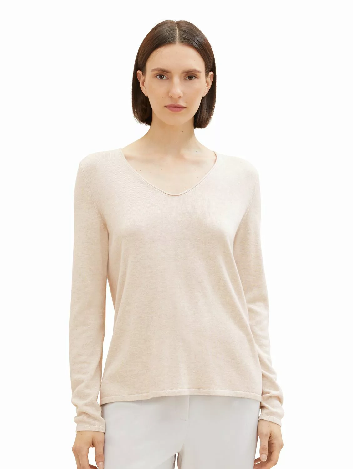 Tom Tailor Damen Pullover BASIC V-NECK - Regular Fit günstig online kaufen