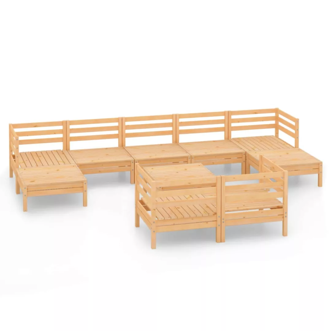 10-tlg. Garten-lounge-set Kiefer Massivholz günstig online kaufen