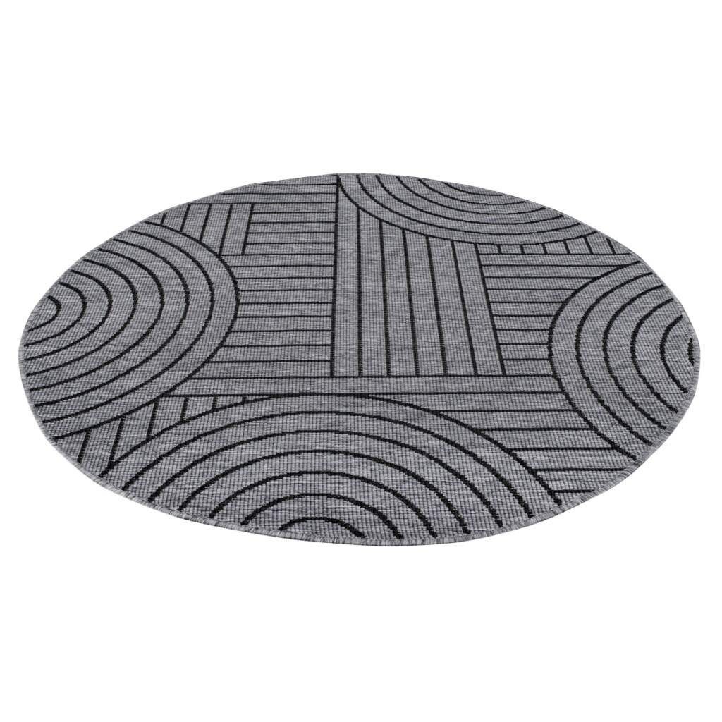 Carpet City Outdoorteppich »DUO RUG 5842«, rund, 5 mm Höhe, Wendeteppich We günstig online kaufen