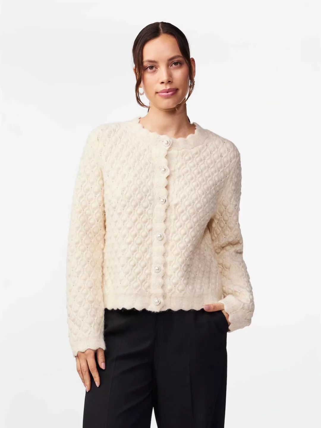 Y.A.S Strickjacke "YASBUBBLE LS KNIT CARDIGAN S. NOOS" günstig online kaufen