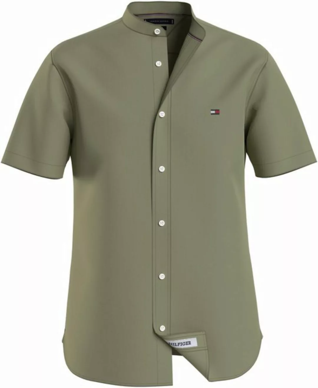 Tommy Hilfiger Kurzarmhemd FLEX POPLIN MAO RF SHIRT Markenstickerei günstig online kaufen