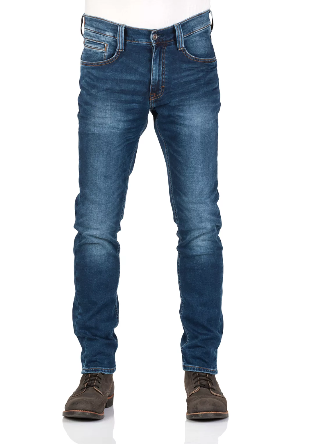 Mustang Herren Jeans Oregon - Tapered Fit - Blau - Medium Blue günstig online kaufen