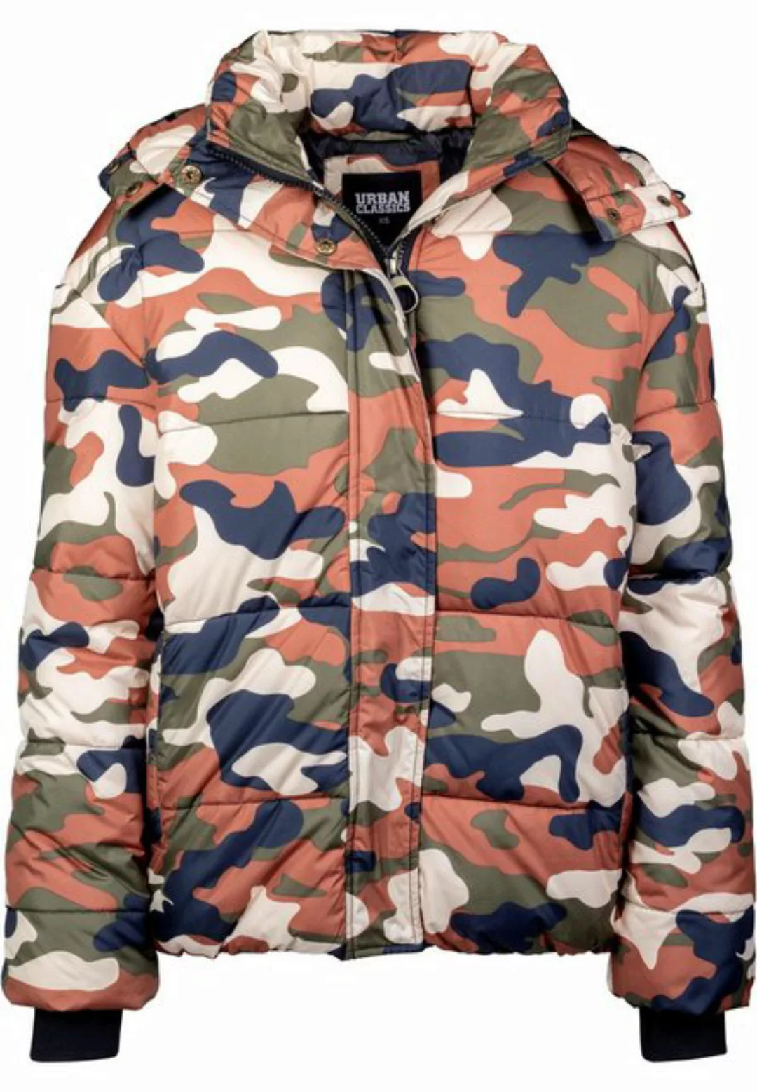 URBAN CLASSICS Winterjacke Urban Classics Damen Ladies Boyfriend Camo Puffe günstig online kaufen