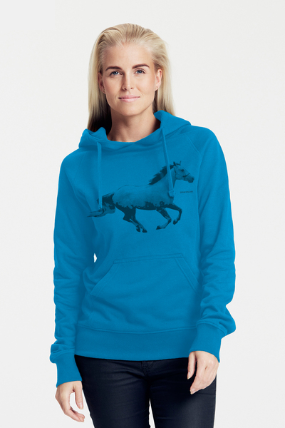 Bio-damen-kapuzensweater Horsepower günstig online kaufen