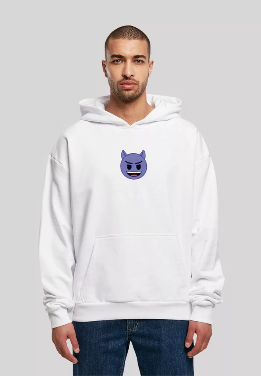 emoji couture Hoodie Evil smiling furry purple face Premium Qualität günstig online kaufen