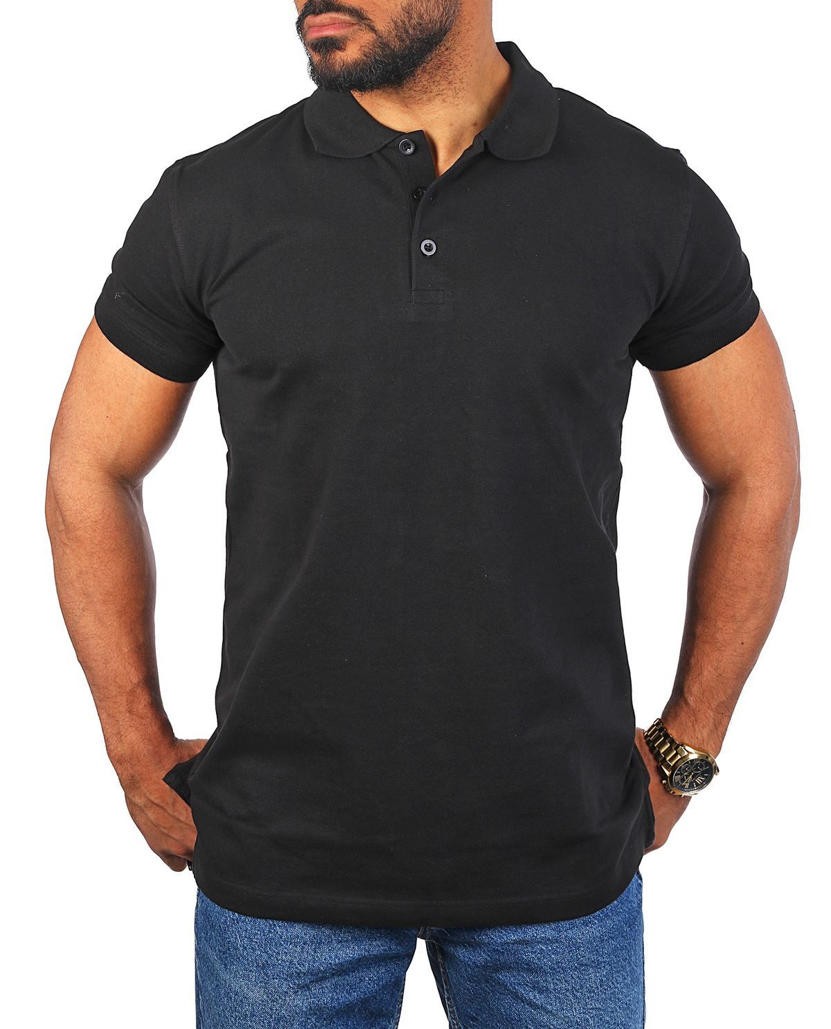 Young & Rich Poloshirt Herren Uni günstig online kaufen