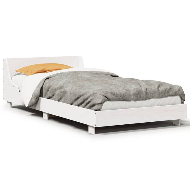 vidaXL Bett, Massivholzbett ohne Matratze Weiß 75x190 cm Kiefernholz günstig online kaufen