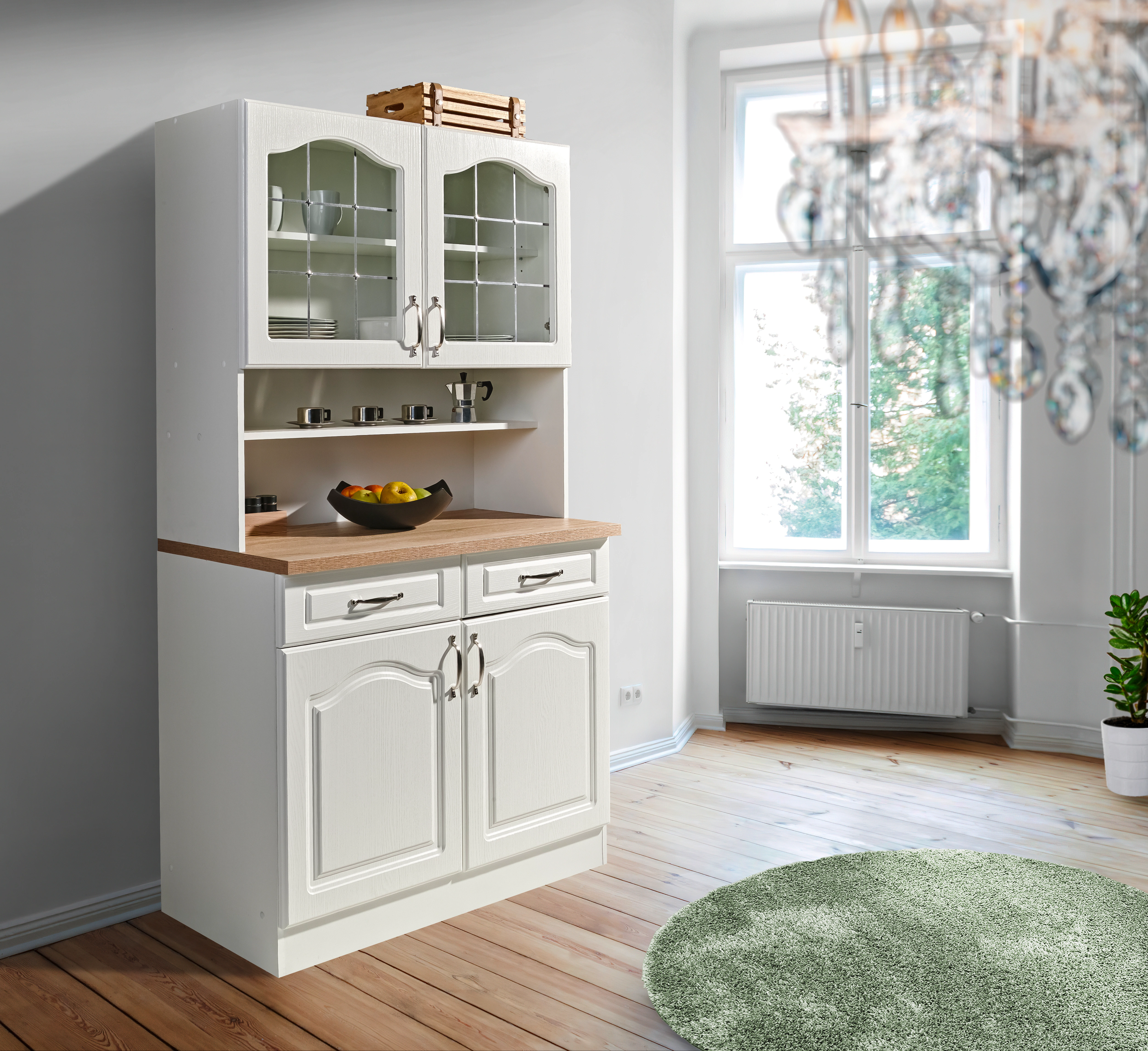 wiho Küchen Küchenbuffet "Linz", 100 cm breit, in Landhaus-Optik günstig online kaufen