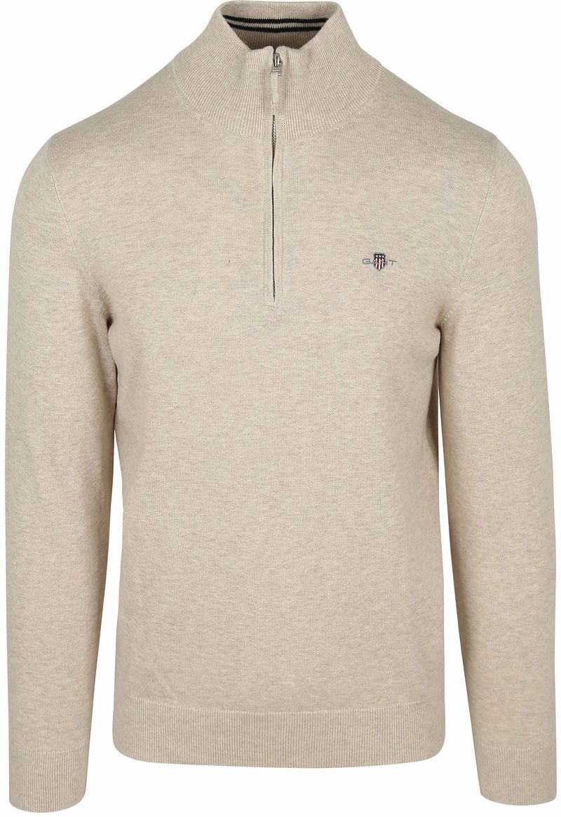 Gant Half Zip Pullover Hellbeige - Größe 3XL günstig online kaufen