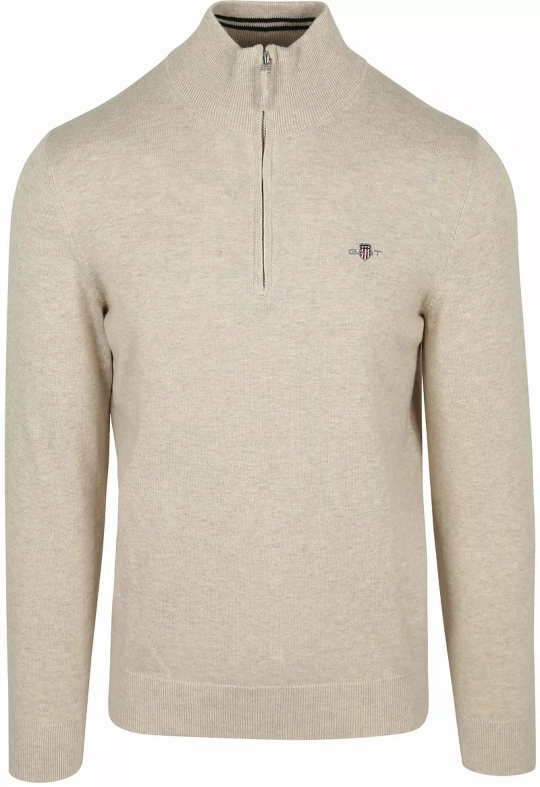 Gant Half Zip Pullover Hellbeige - Größe M günstig online kaufen