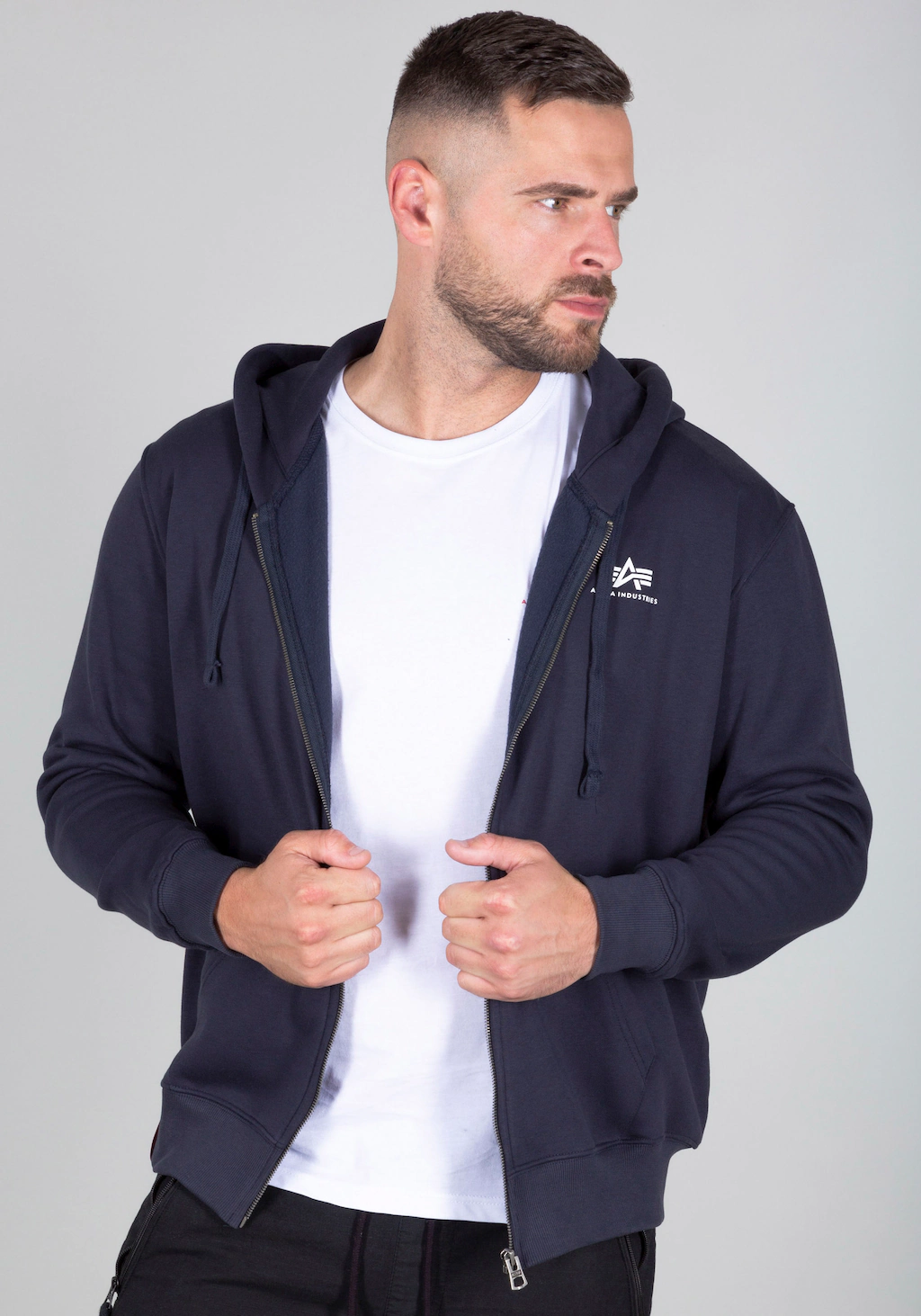 Alpha Industries Sweatjacke Basic Zip Hoody SL Herren günstig online kaufen