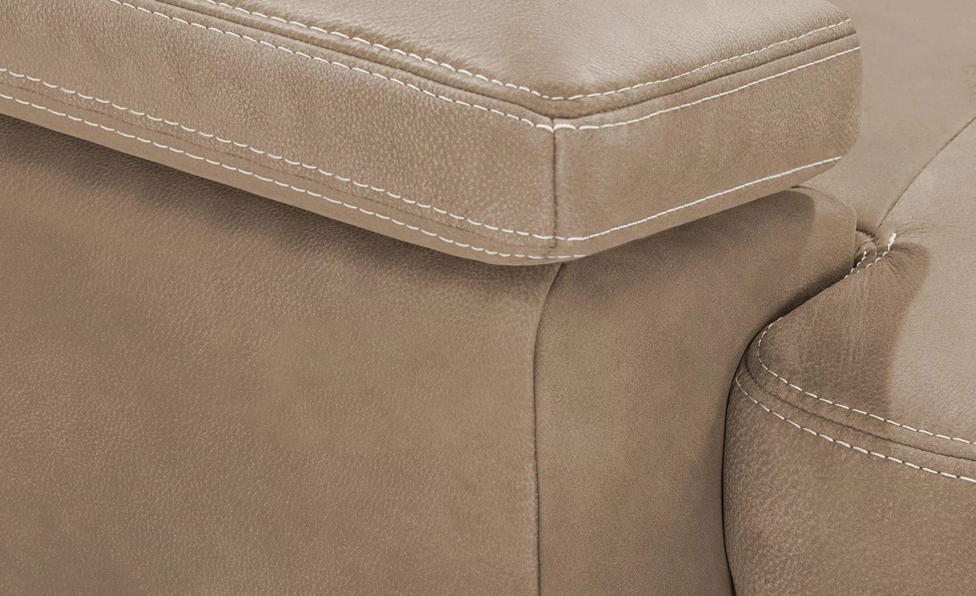 meinSofa Wohnlandschaft Leder Samu ¦ beige ¦ Maße (cm): B: 316 H: 90 T: 235 günstig online kaufen