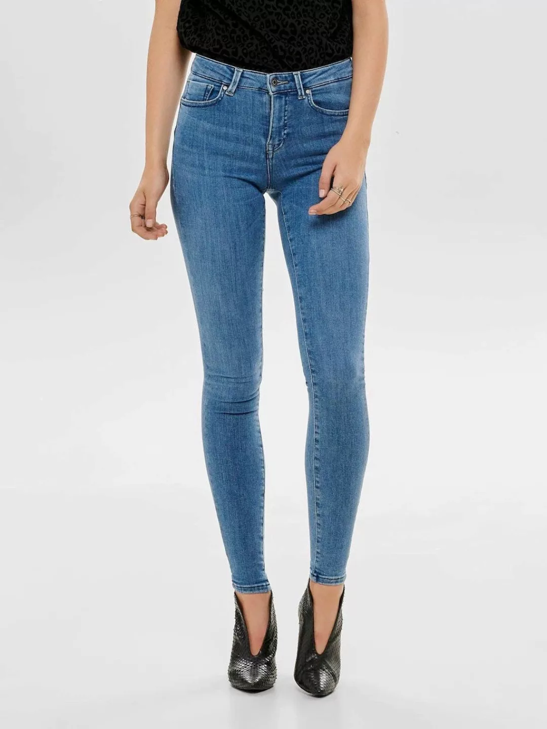 Only Power Mid Waist Push Up Skinny Rea2981k Jeans XL Light Blue Denim günstig online kaufen