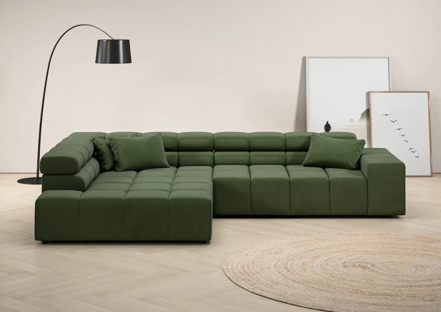 INOSIGN Ecksofa "Ancona incl. Kopfteilverstellung, Breite 319cm, L-Form", w günstig online kaufen