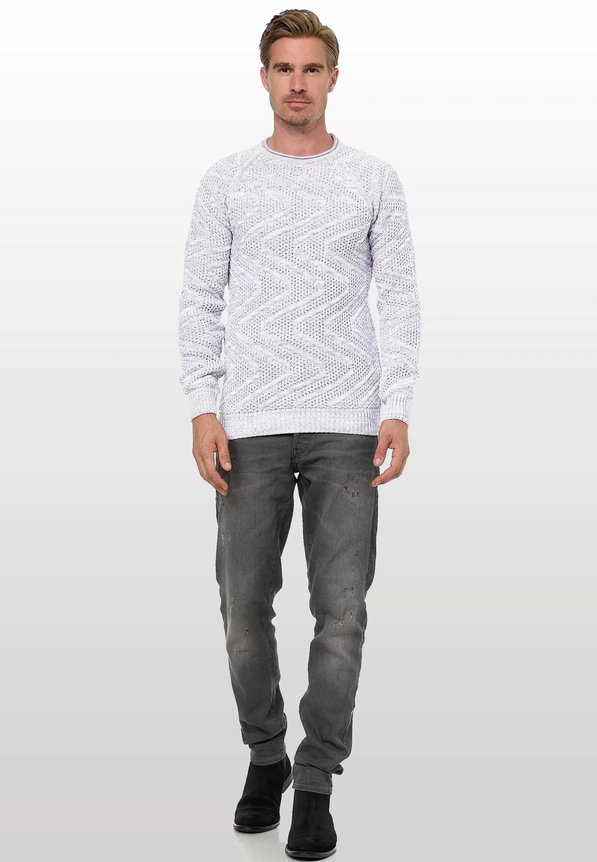 Rusty Neal Strickpullover, mit stylischem Muster günstig online kaufen