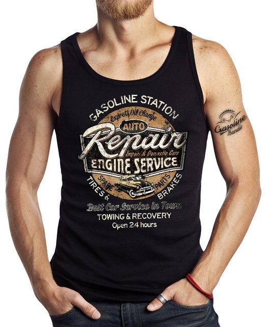 GASOLINE BANDIT® Tanktop Muskel-Shirt für Racer: Auto Repair Station günstig online kaufen