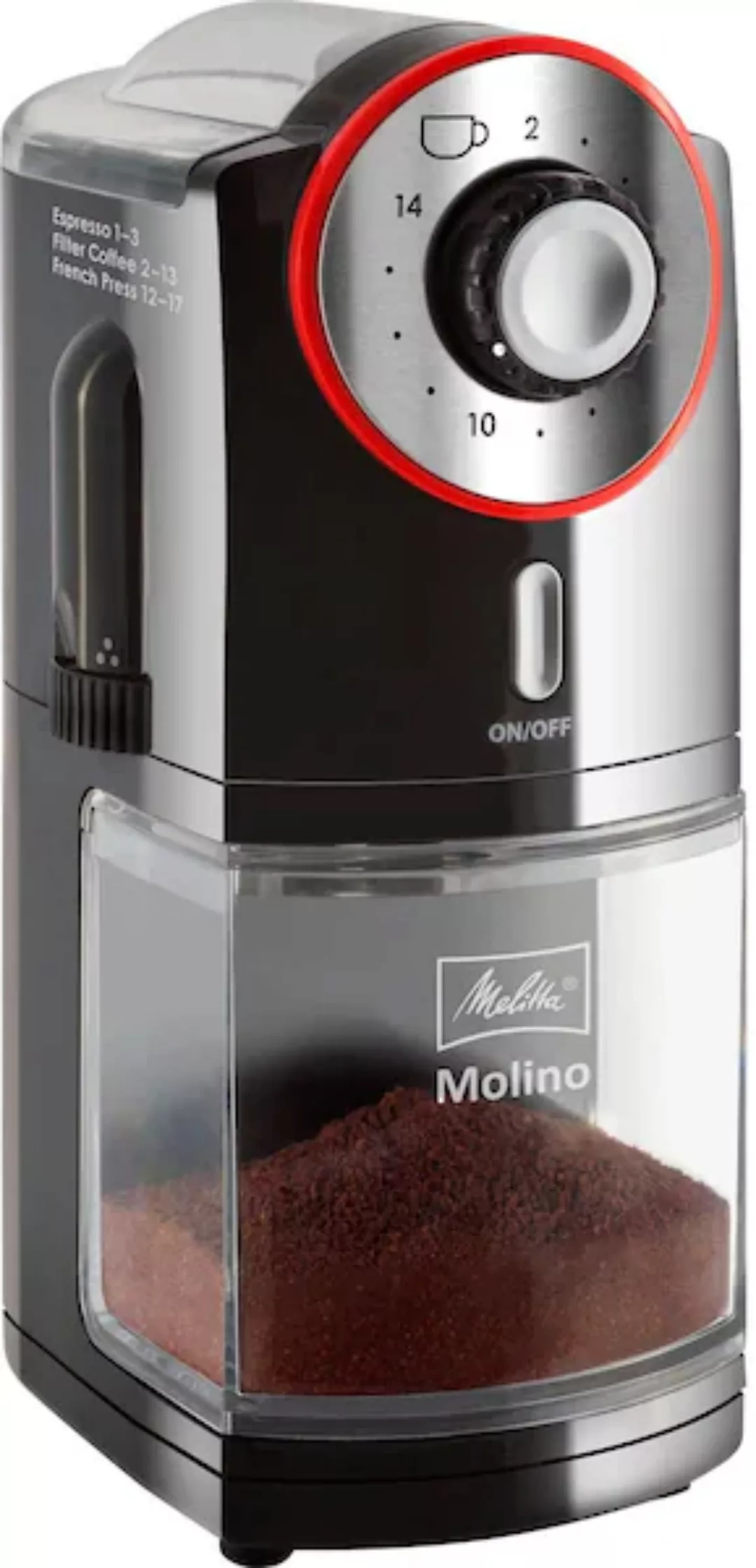 Melitta Kaffeemühle »Molino® 1019-01«, 100 W, Scheibenmahlwerk, 200 g Bohne günstig online kaufen