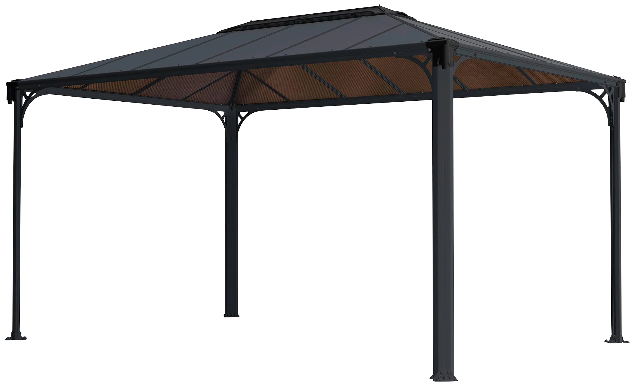 Palram - Canopia Gartenpavillon Martinique 3 x 4.3 Anthrazit günstig online kaufen