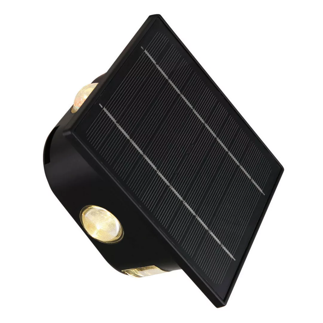 Globo LED-Solarleuchte Schwarz 13,1 cm x 13,1 cm x 7 cm günstig online kaufen