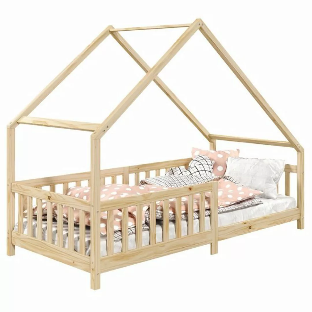 IDIMEX Kinderbett CORA, Montessoribett Tipi Bett mit Dach mit Rausfallschut günstig online kaufen