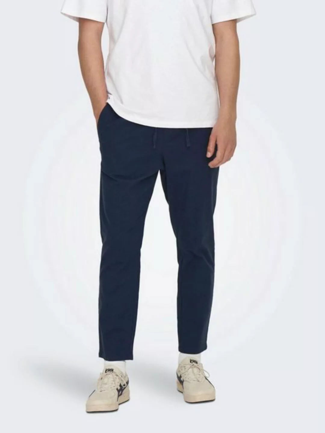 Only & Sons Herren Sweatpant ONSLINUS CROP LIN - Tapered Fit günstig online kaufen