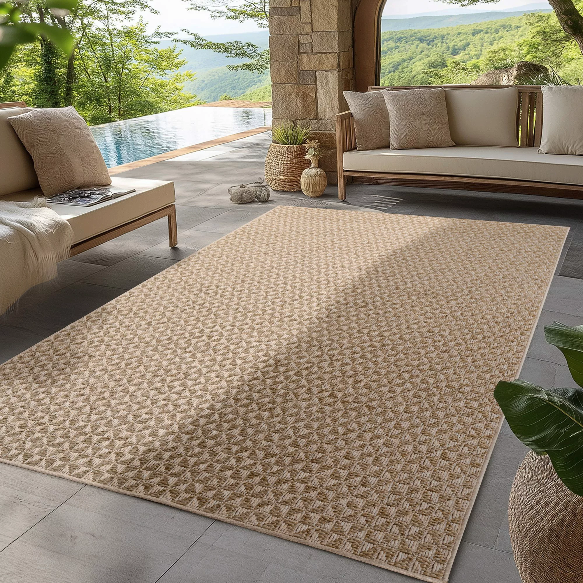 SIMPEX24 Outdoorteppich Boho Design, Läufer, Höhe: günstig online kaufen