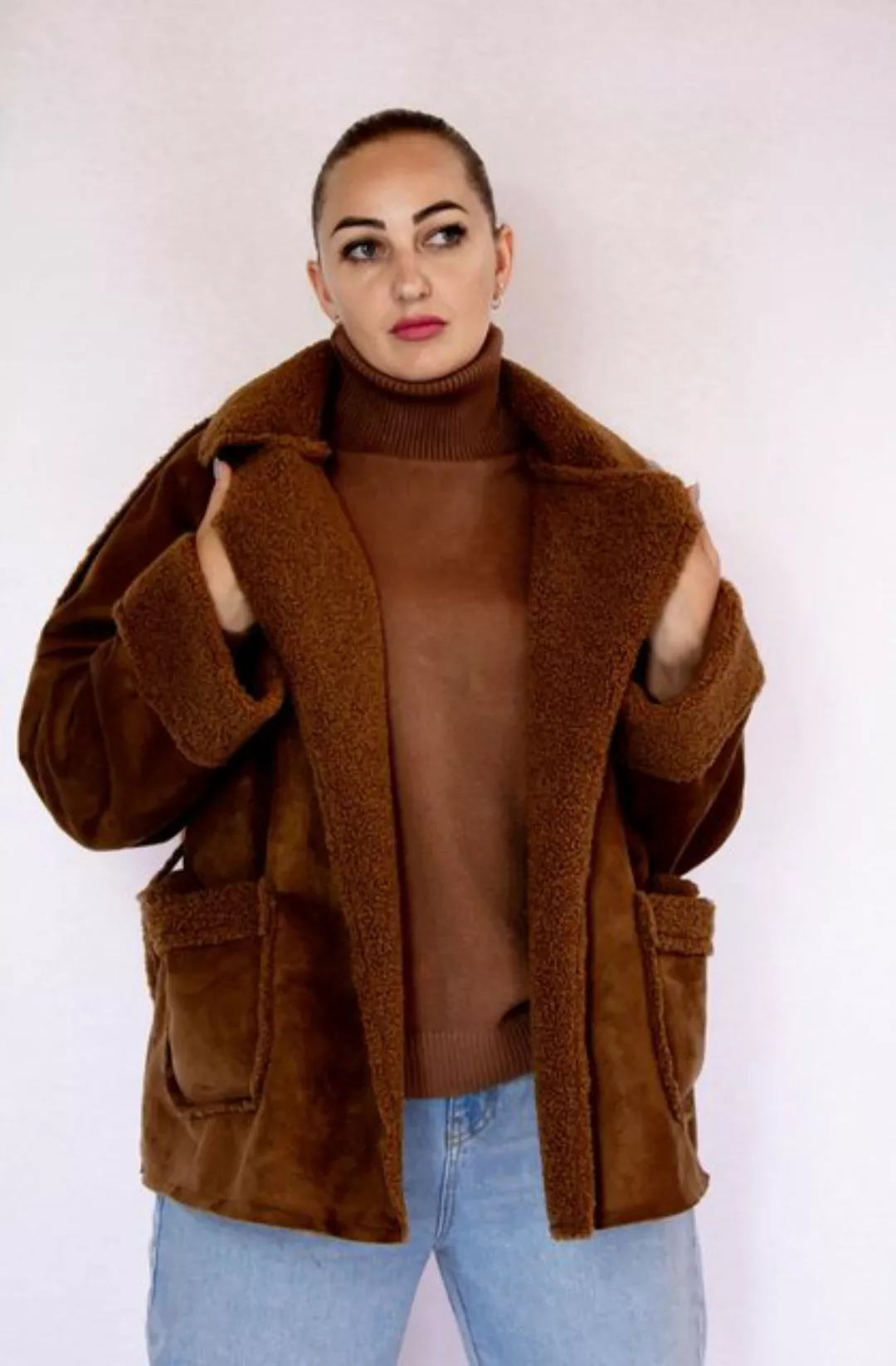 MonCaprise by Clothè Fellimitatjacke Fake Fur Jacke Boxy-Form ohne Verschlu günstig online kaufen