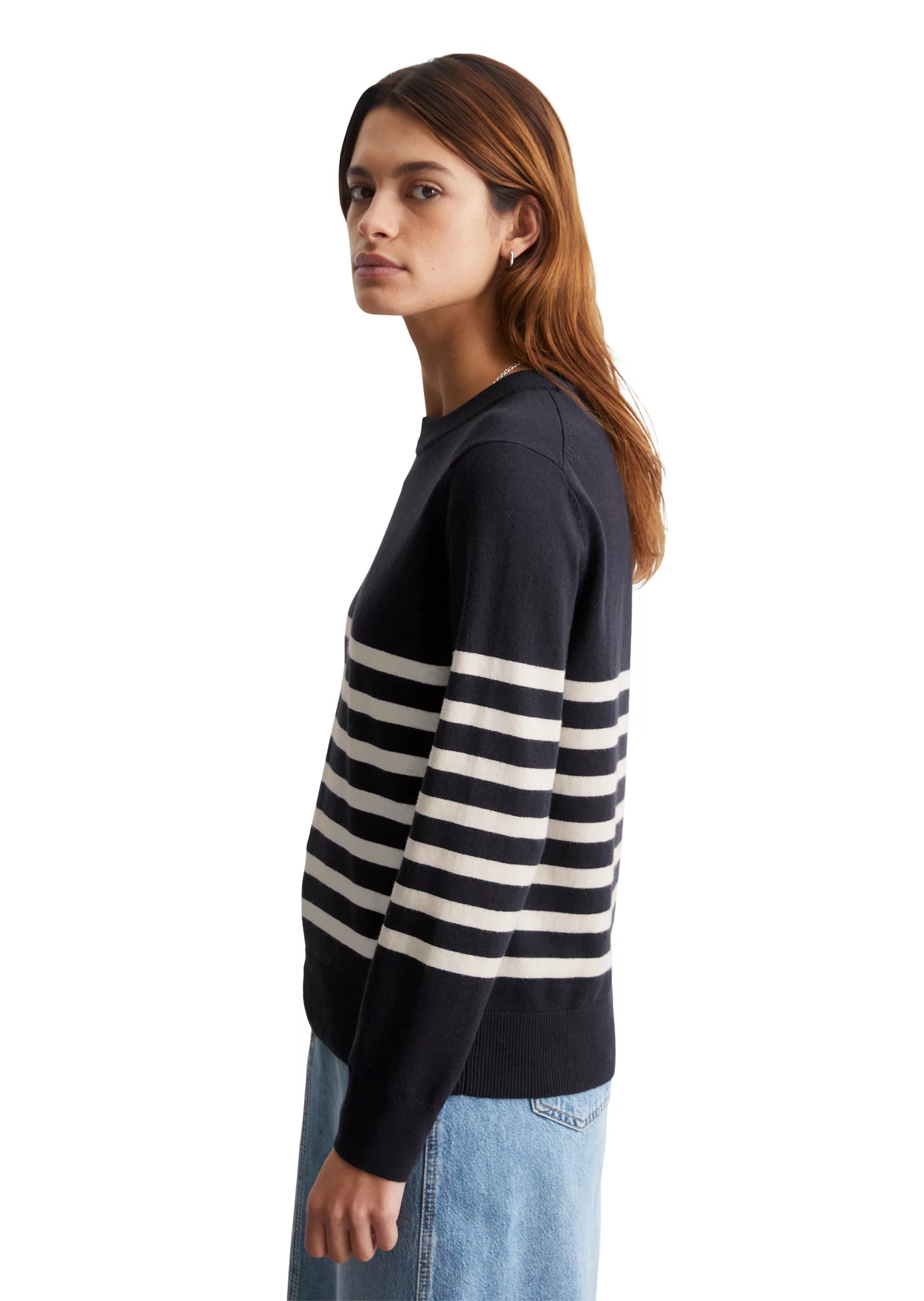 Marc OPolo DENIM Strickpullover "aus Soft Cotton Stretch" günstig online kaufen