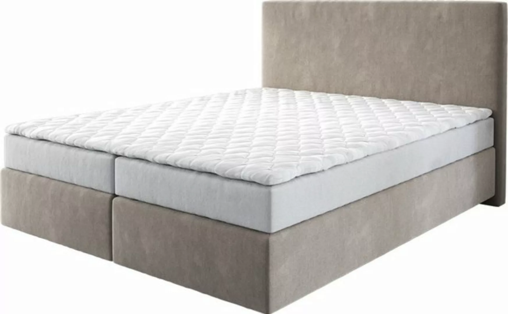 DELIFE Boxspringbett Dream-Well, Mikrofaser Beige 160x200 cm mit Matratze u günstig online kaufen