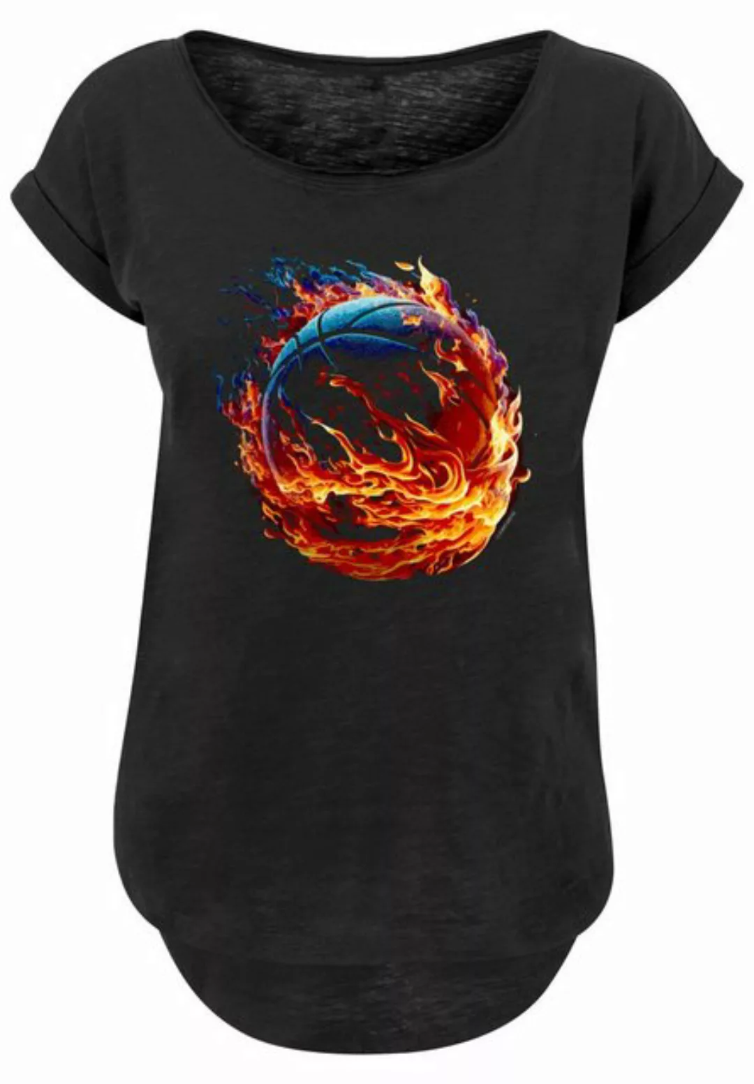 F4NT4STIC T-Shirt Basketball On Fire Sport LONG Print günstig online kaufen