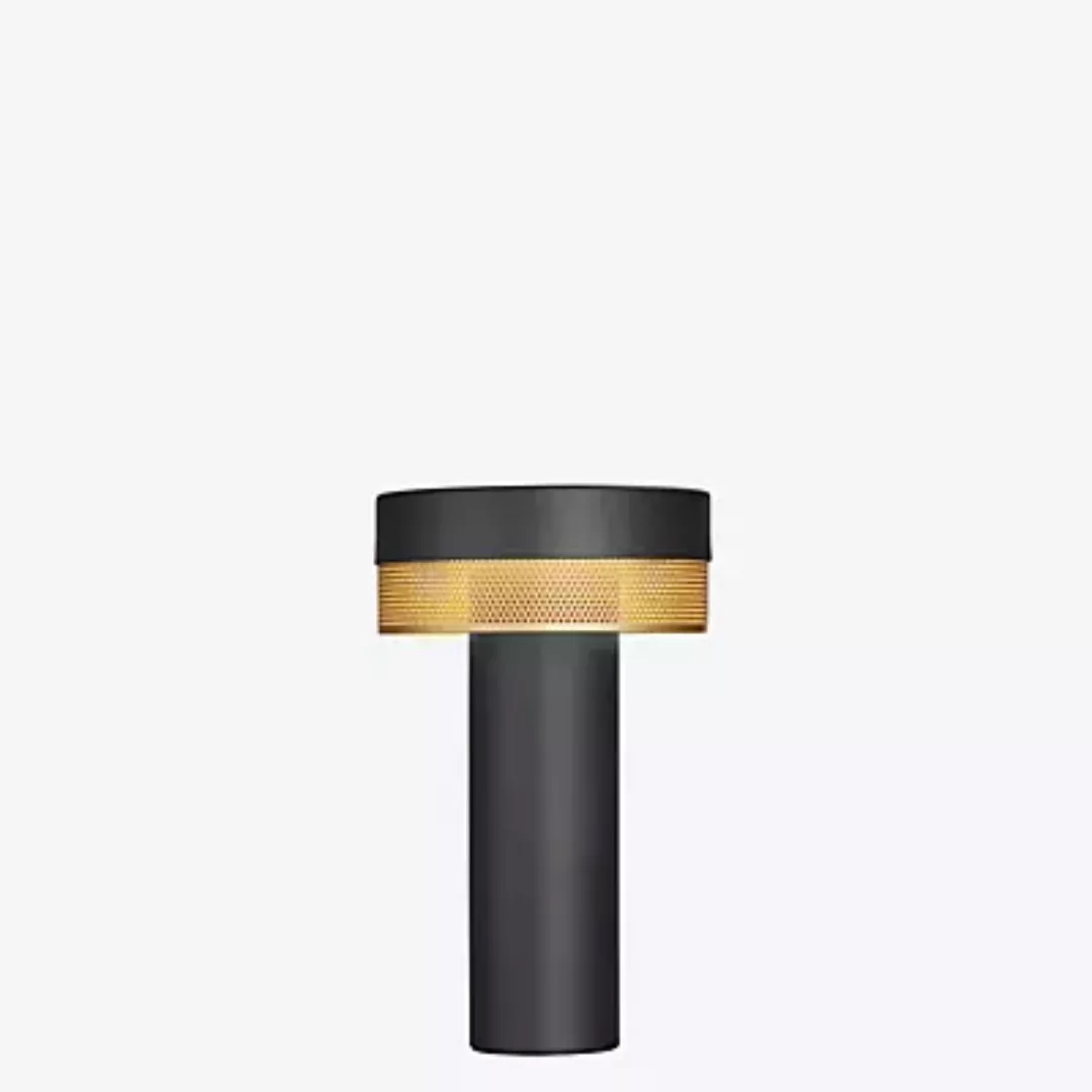 LED-Tischlampe Mesh Akku, Höhe 24cm, schwarz/gold günstig online kaufen