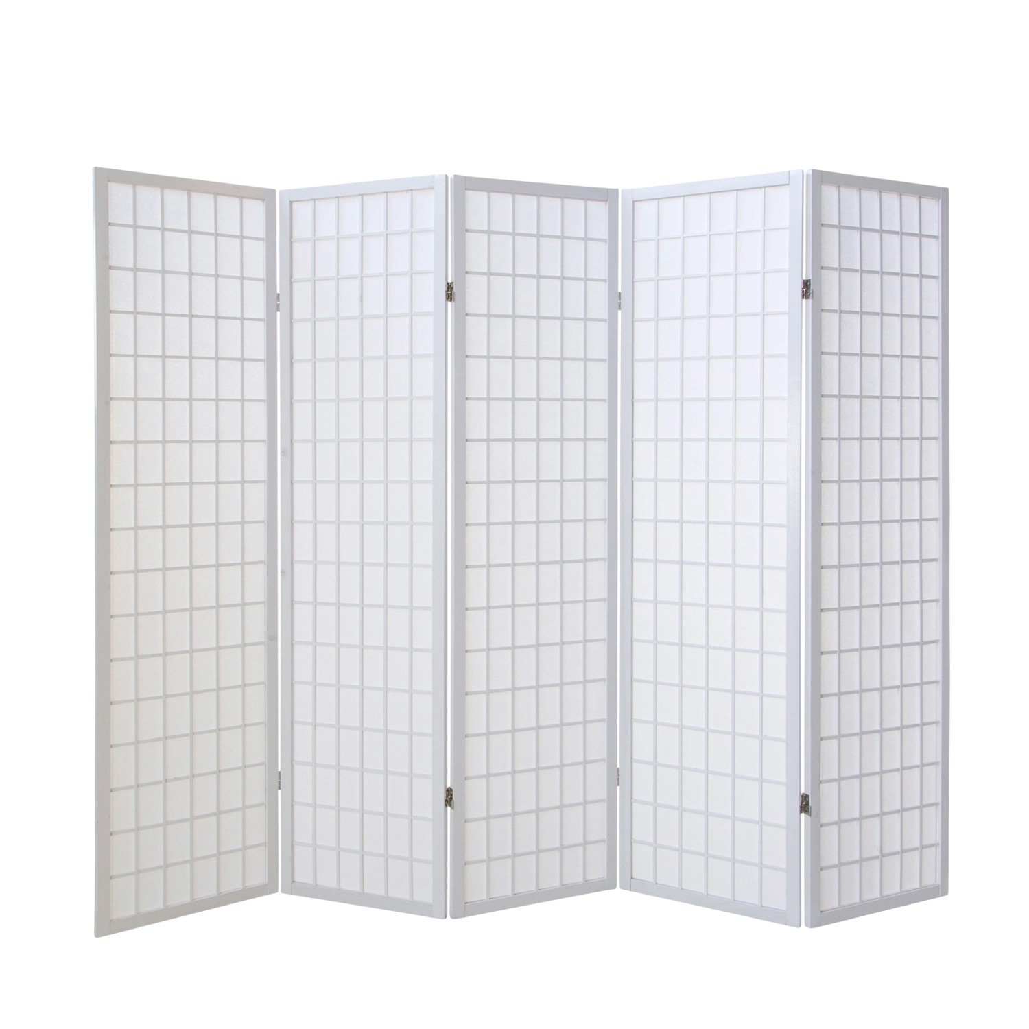 Homestyle4u 5-tlg. Paravent in Weiß 220x175 cm 262 günstig online kaufen