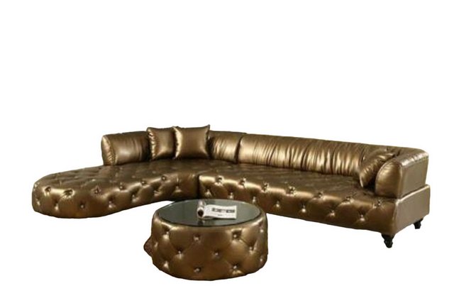 JVmoebel Ecksofa Chesterfield Luxus Wohnlandschaft Couch Polster Garnitur, günstig online kaufen