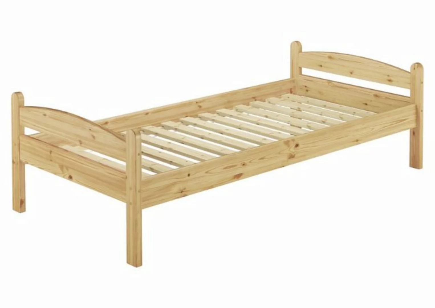 Erst-Holz® Breites Einzelbett 100x200 Kiefer massiv mit Rost natur Gr. 100 günstig online kaufen