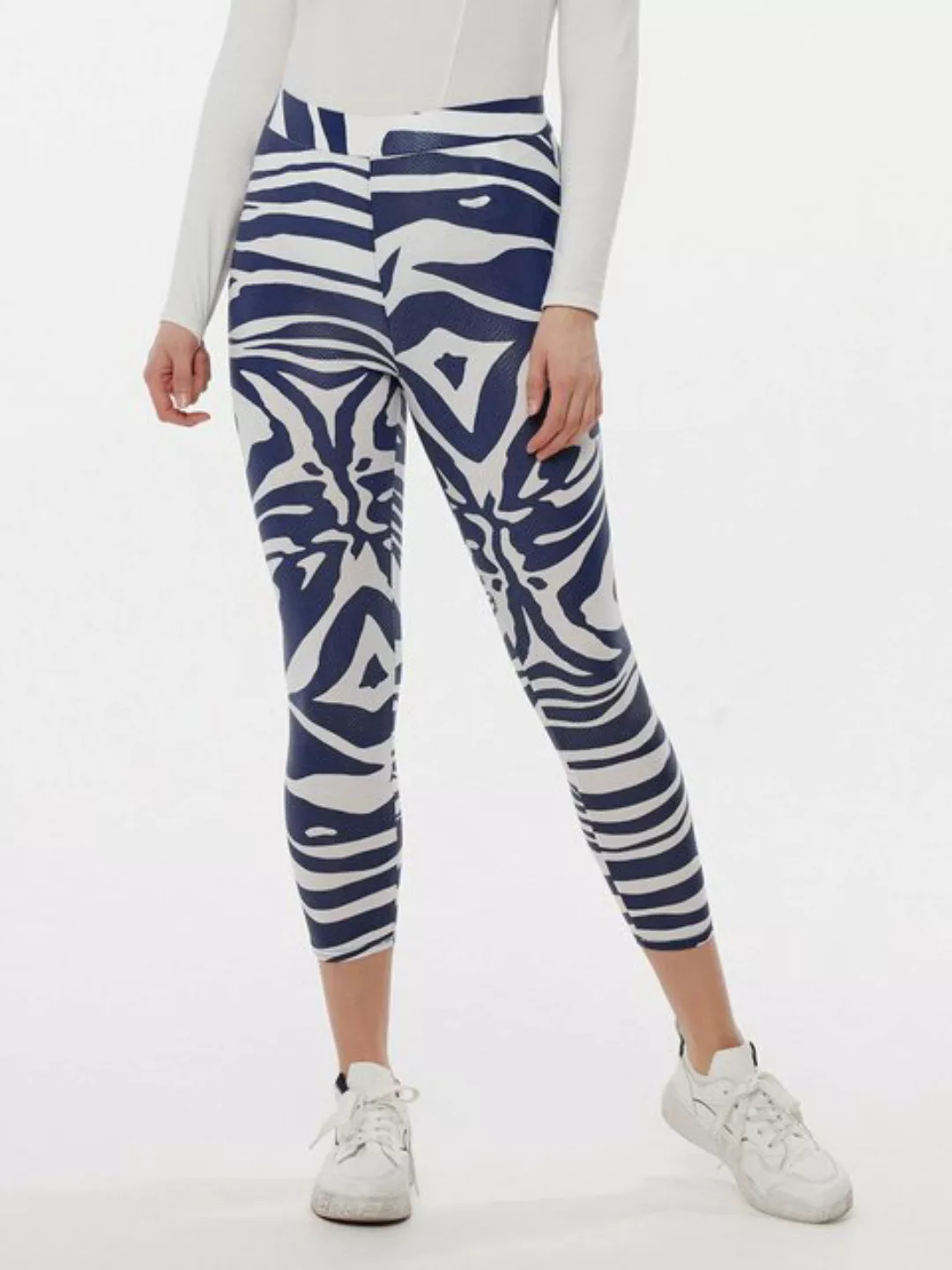 MONACO blue Leggings Stretch-Hose figurbetont mit Animal- Alloverdruck günstig online kaufen