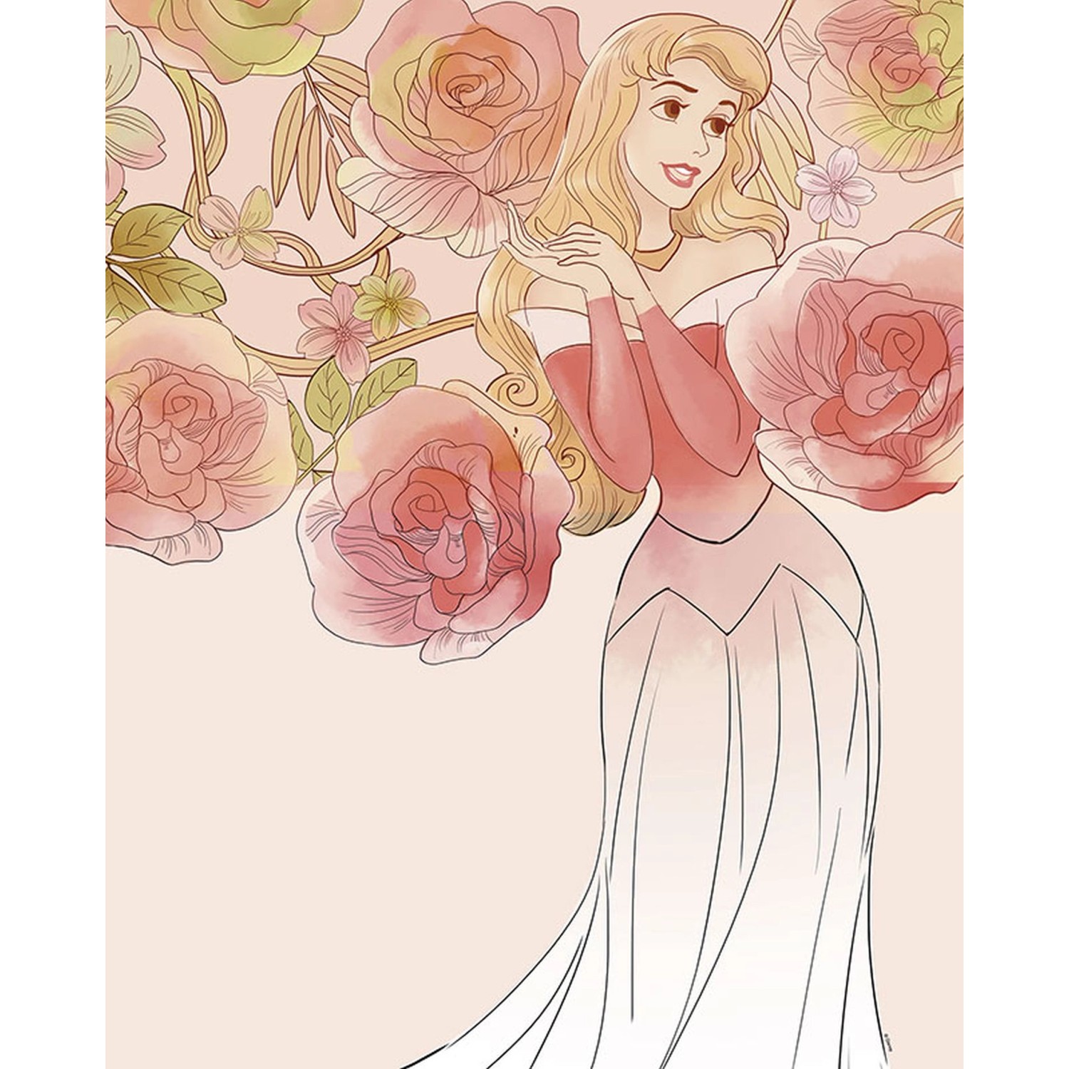 Disney Poster Dornröschen Rosa 40 x 50 cm 610132 günstig online kaufen