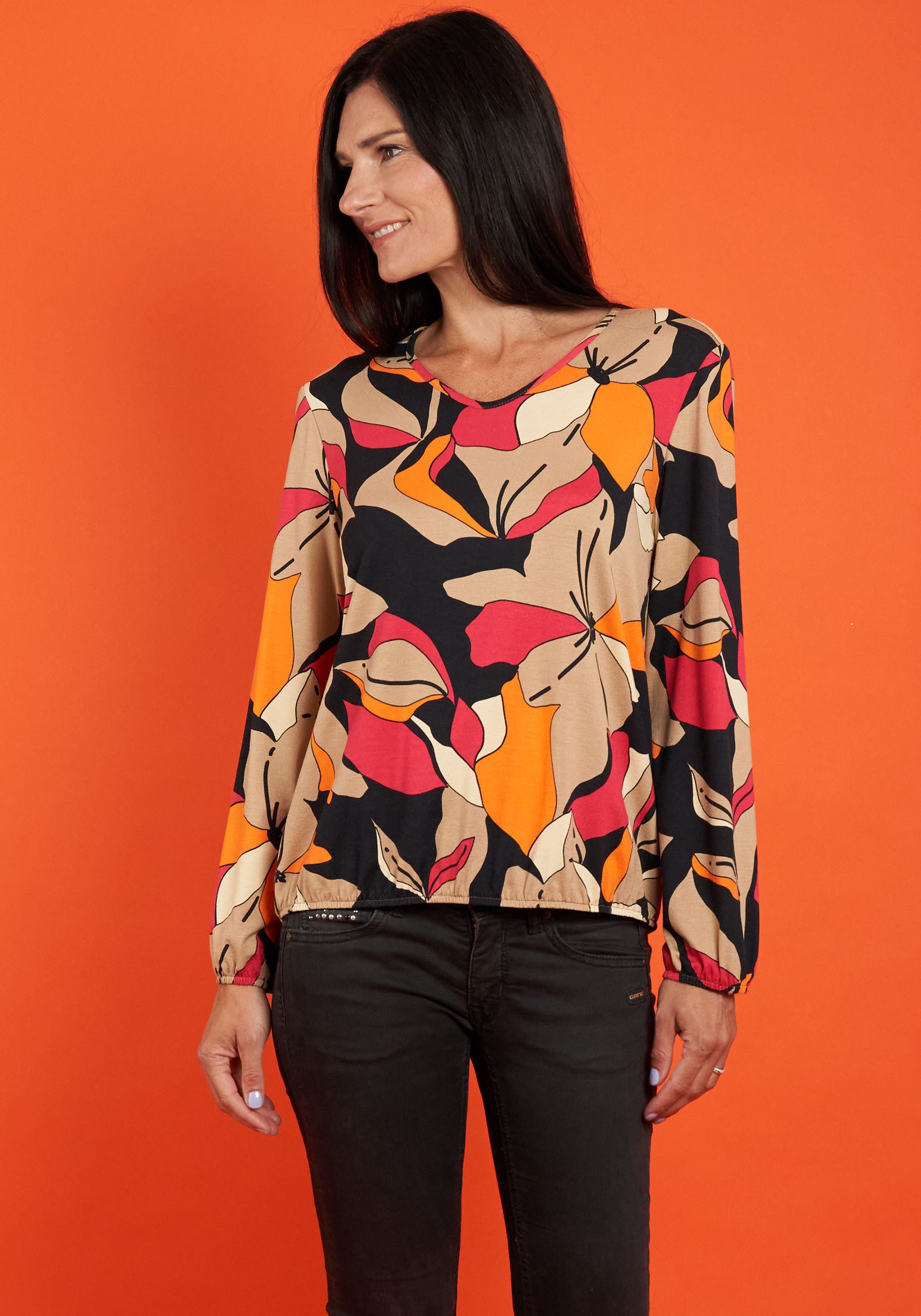 Seidel Moden Langarmshirt mit All-Over Print, günstig online kaufen